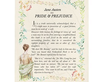 Pride and Prejudice Book Blanket, Jane Austen Gift