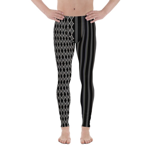 Harlekin Yoga Pants, Black Jester Medieval Costume Pants