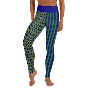 Harlekin Yoga Pants blue, Court Jester Medieval Costume Pants