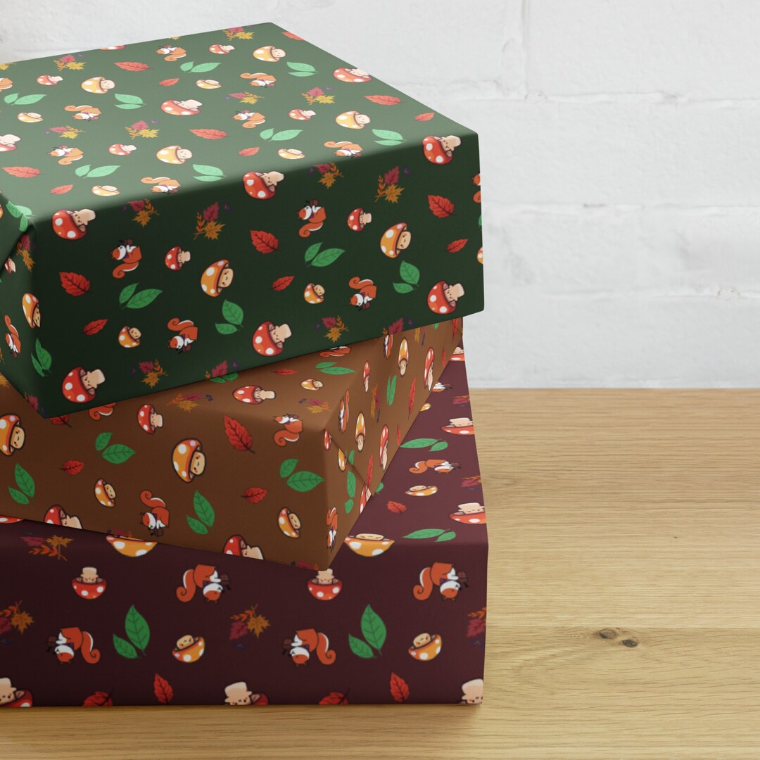 Mushroom Wrapping Paper, Taodstool Fairy Core Gift Wrapping for ...