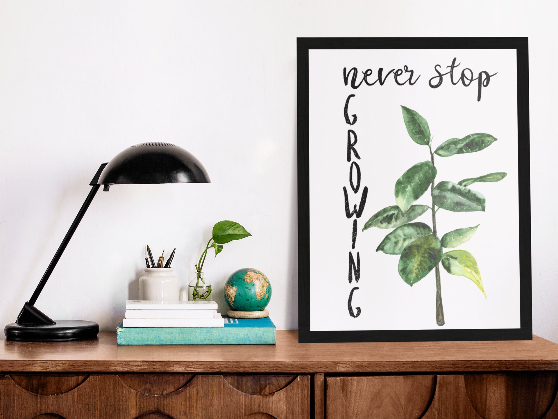 Printable Wall Art Plants Houseplant Wall Art Set of Wall Etsy