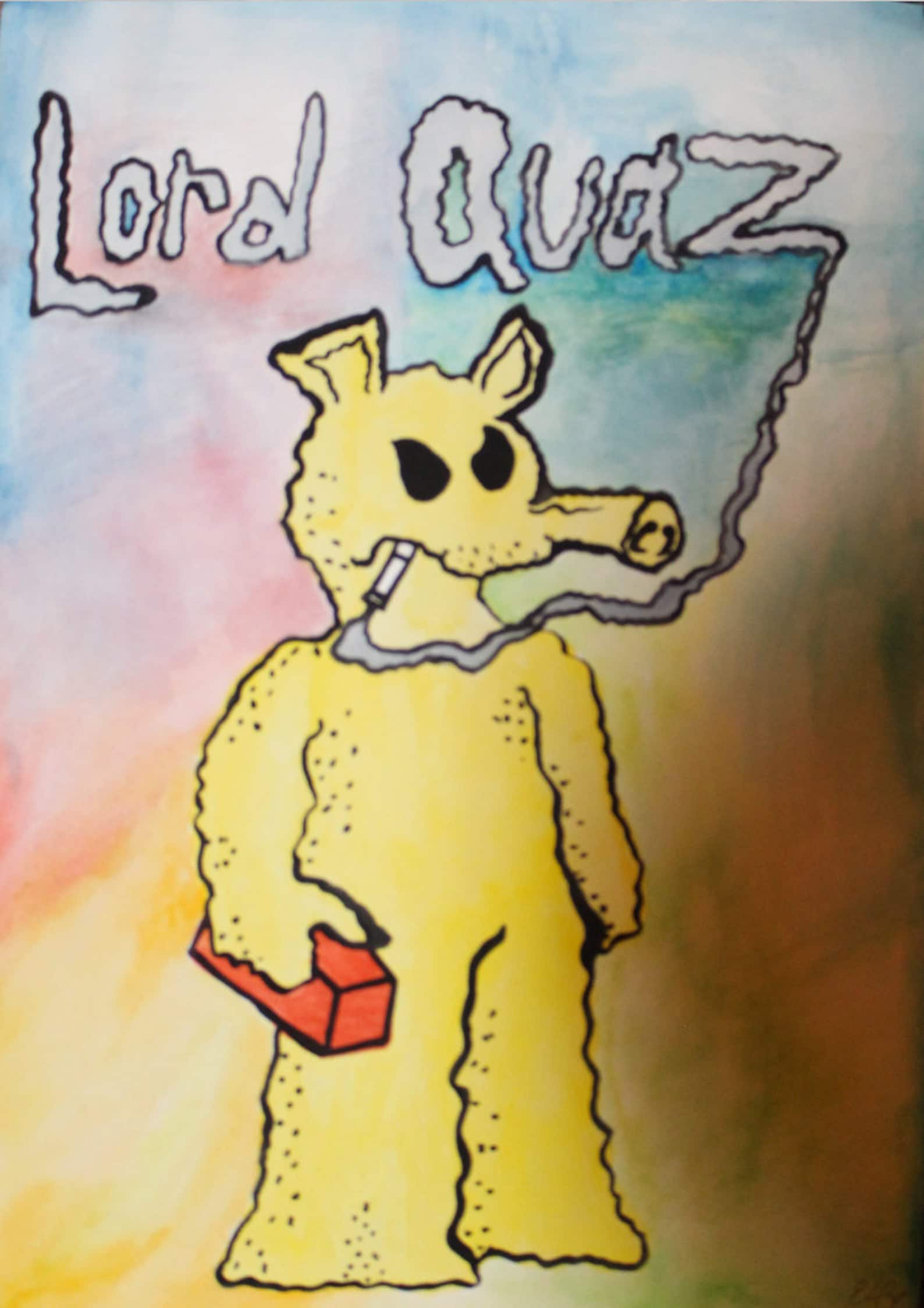 Original Handpainted Lord Quasimoto BUGGED OUT Artwork Etsy France