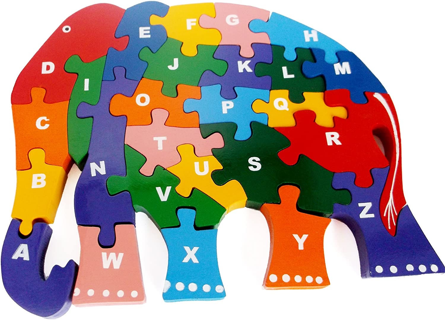 Wooden Alphabet ABC Elephant Children's Jigsaw Puzzle Etsy