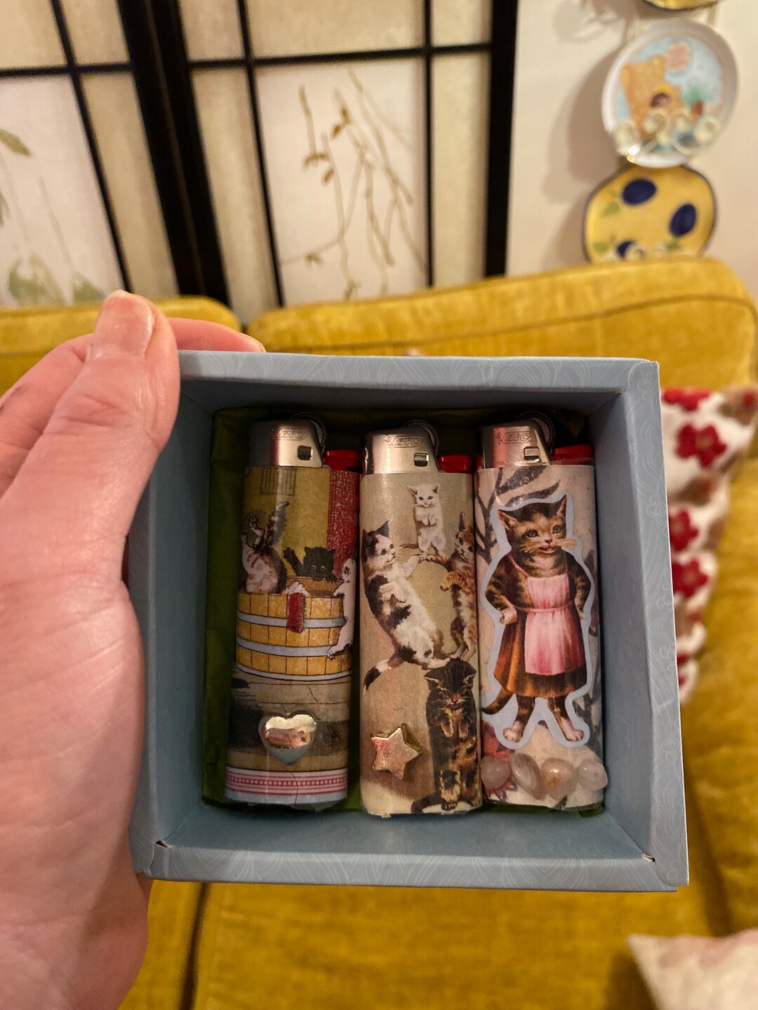 Cute BIC LIGHTERS /pack of Three Kitty Cat Aesthetic BIC Lighters