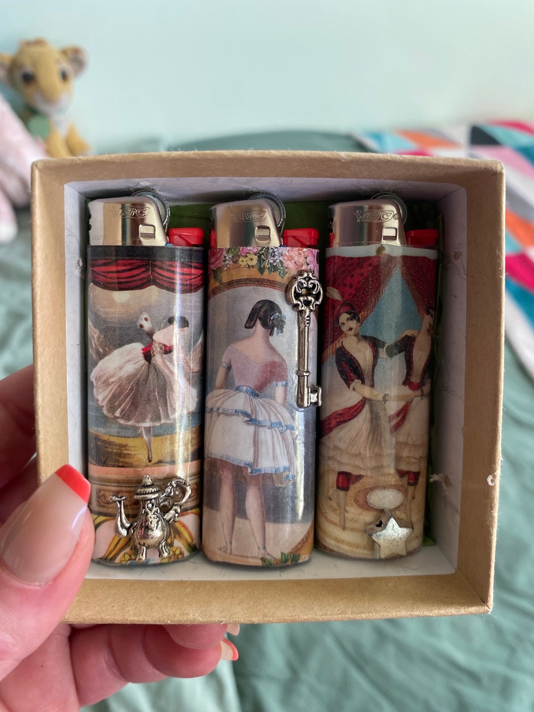 Asthetic Cute BIC Lighters Pack of Three Degas Dancer Aesthetic BIC