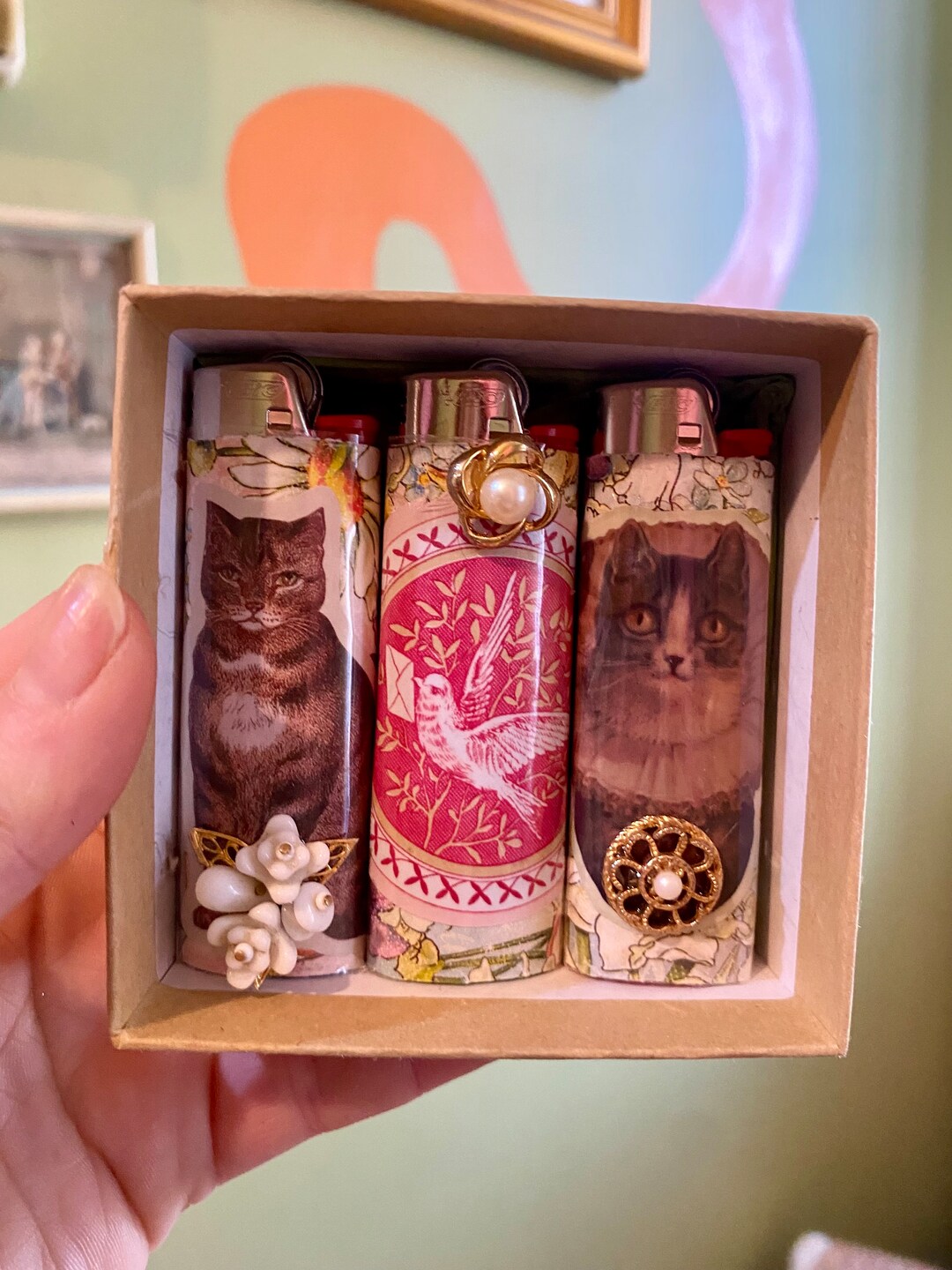 Cat Cute BIC LIGHTERS /pack of Three Kitty Cat Aesthetic BIC Lighters