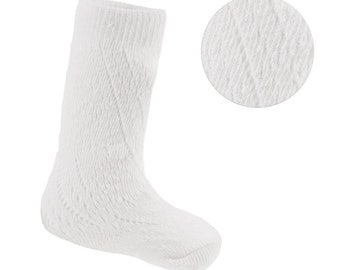 infant white knee high socks