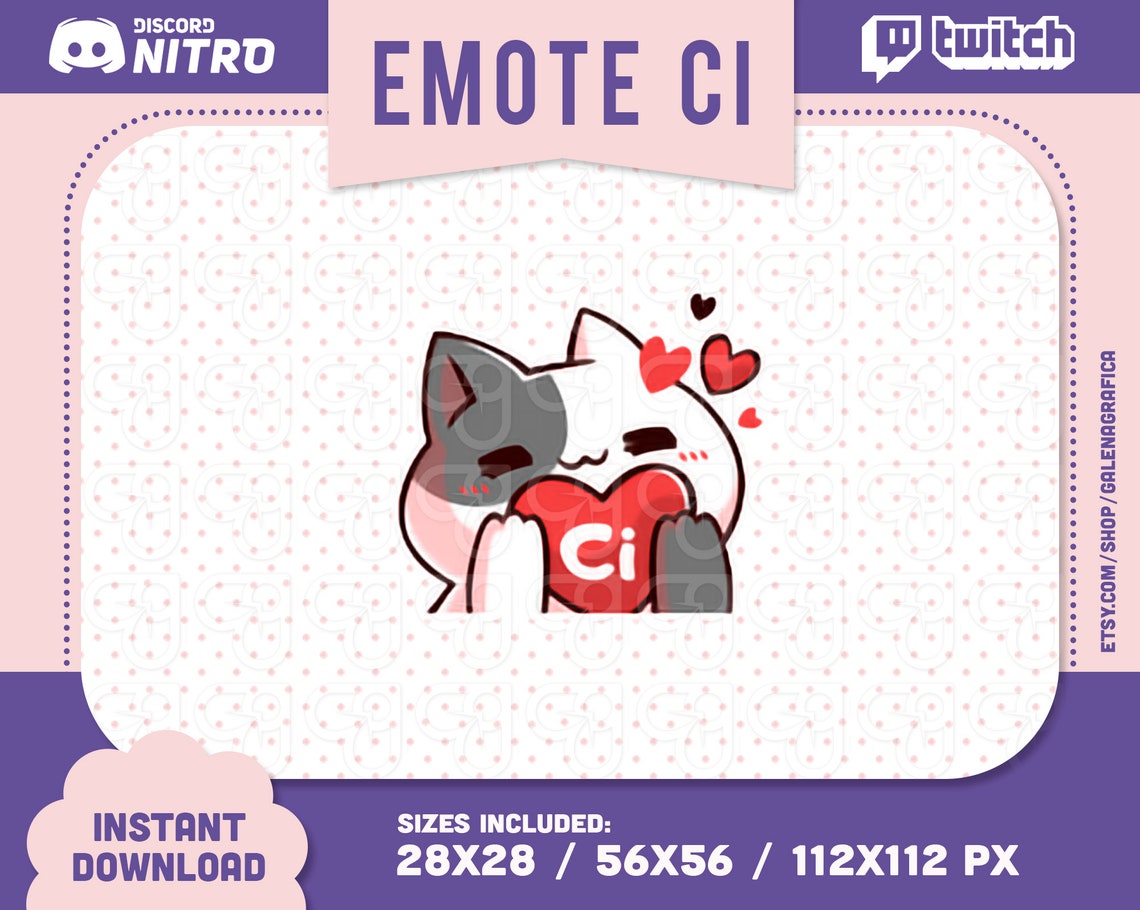 Twitch Emote ci / Emoji for Streamer / Emoji Ci Etsy