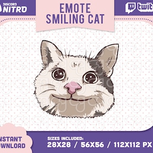 Cat Smiling Emoji - Etsy