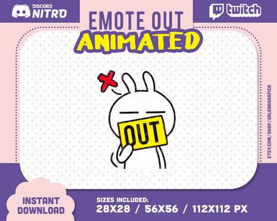 Animated Twitch Emote / Emoji for Streamer / Emoji OUT for | Etsy