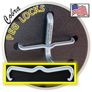 100 Pieces of Plastic Pegboard Hook Lock Pegboard Display Hook Storage Rack  