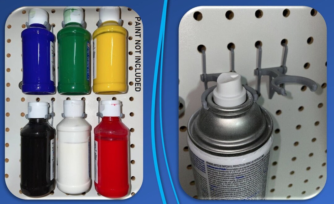 Spray Can & Paint Bottle Rack for Pegboard Storage With Peg Etsy