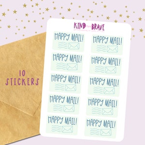 Happy Mail Packaging Stickers | Happy Mail Envelope | Packing Label Stickers | Small Business Sticker Supplies