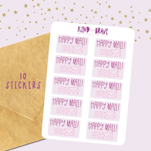 Happy Mail Stickers: Packaging Label Stickers