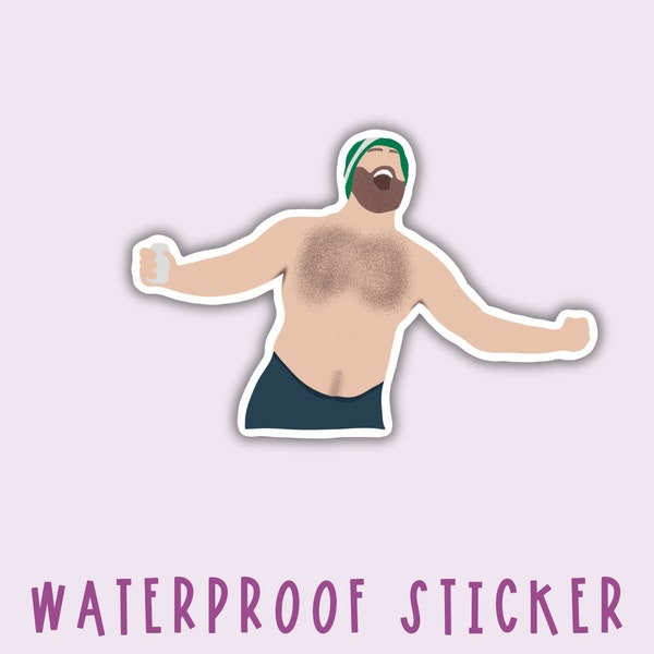 Jason Kelce Shirtless Water Bottle Sticker | Football Player Sticker | Pop Culture Sticker | Philly Pride | Philadelphia Icon