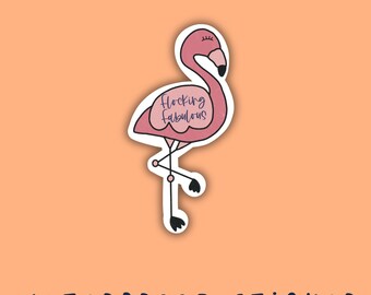 Pink Flamingo Sticker | "Flocking" Vinyl Decal