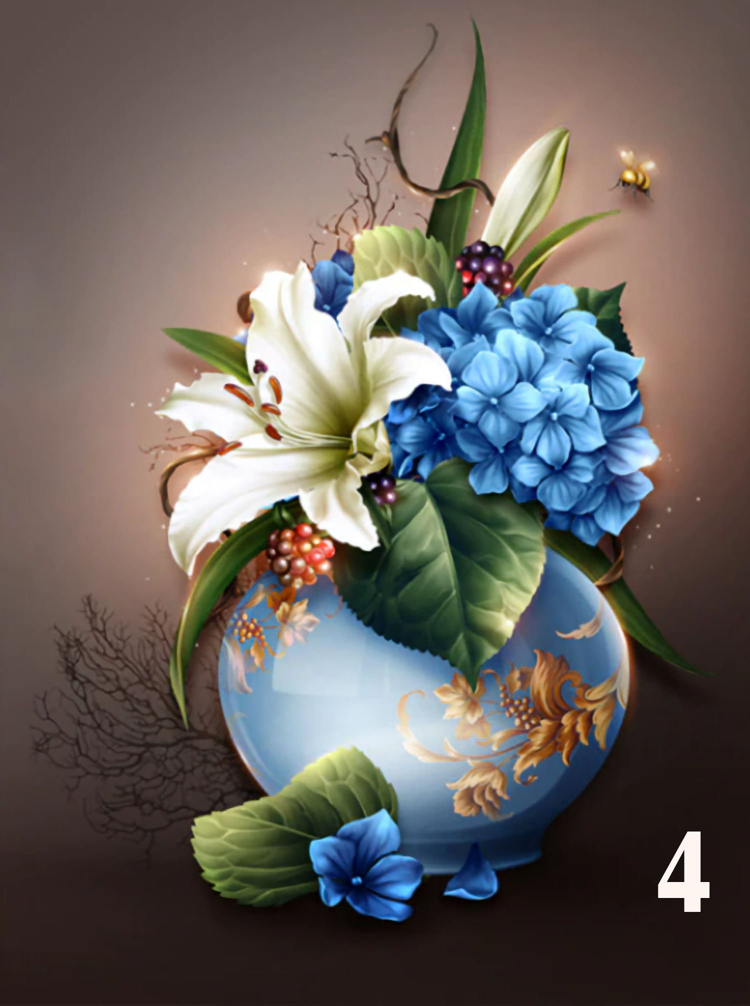 DIY 5D Diamond Painting Kit Beautiful Bouquet of Peony Flowers – Ledyp