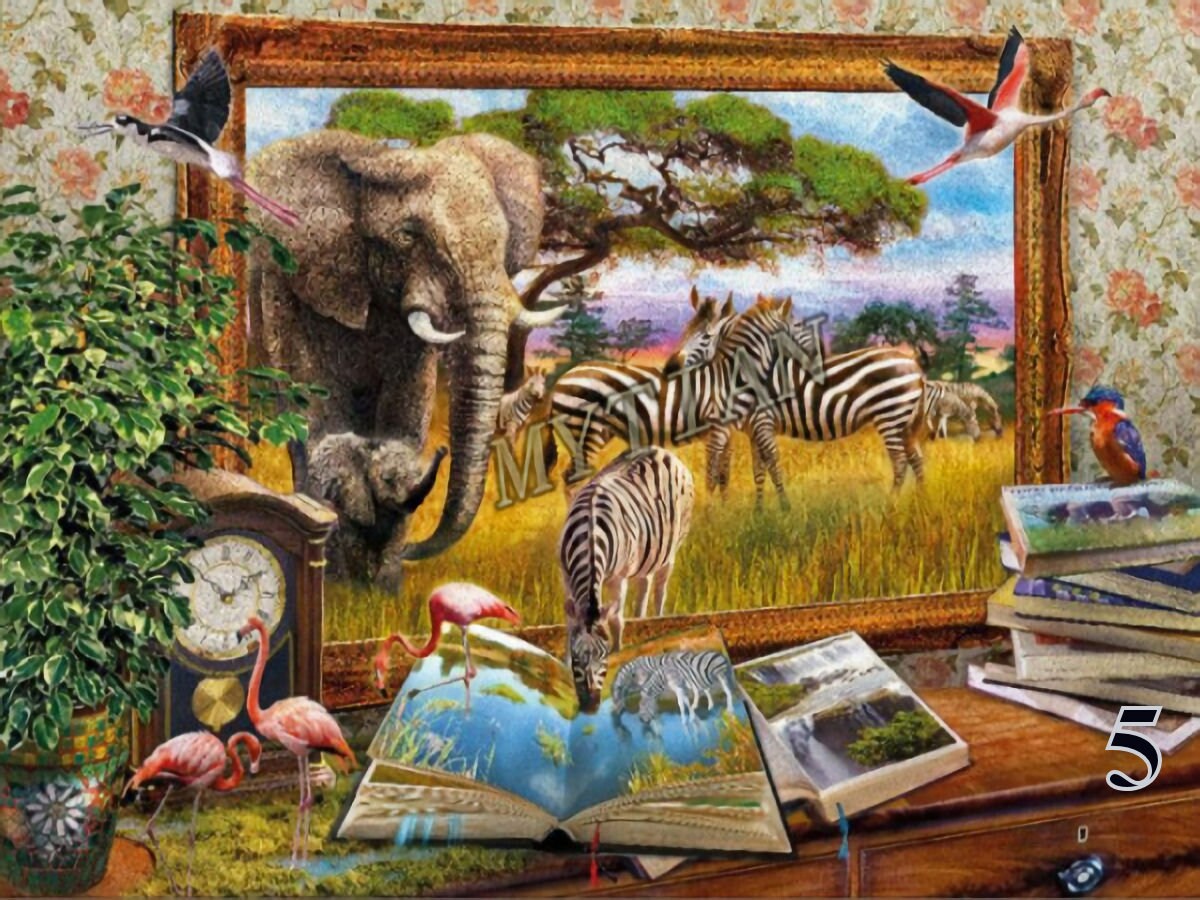 6 Different 3D Zoo Animals Are Loose 2 DIY 5D Diamond - Etsy