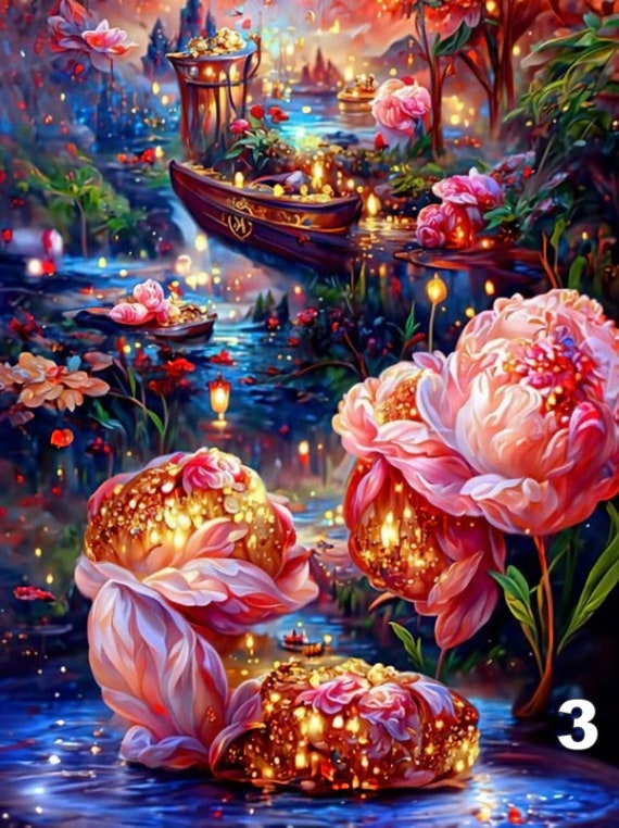 5D Diamond Painting Red Rose Beauty & The Beast Collage Kit