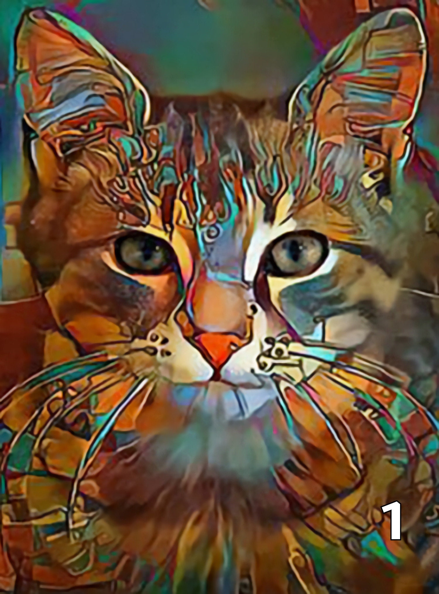 Aesthetic Red Cat Diamond Painting 
