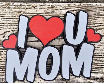 Ricordo stampato in 3D "Ti amo mamma" - Regalo per la festa della mamma