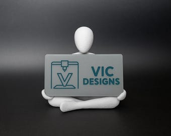Minimalist Meditation Figure Business Card Holder – Desk Accessory