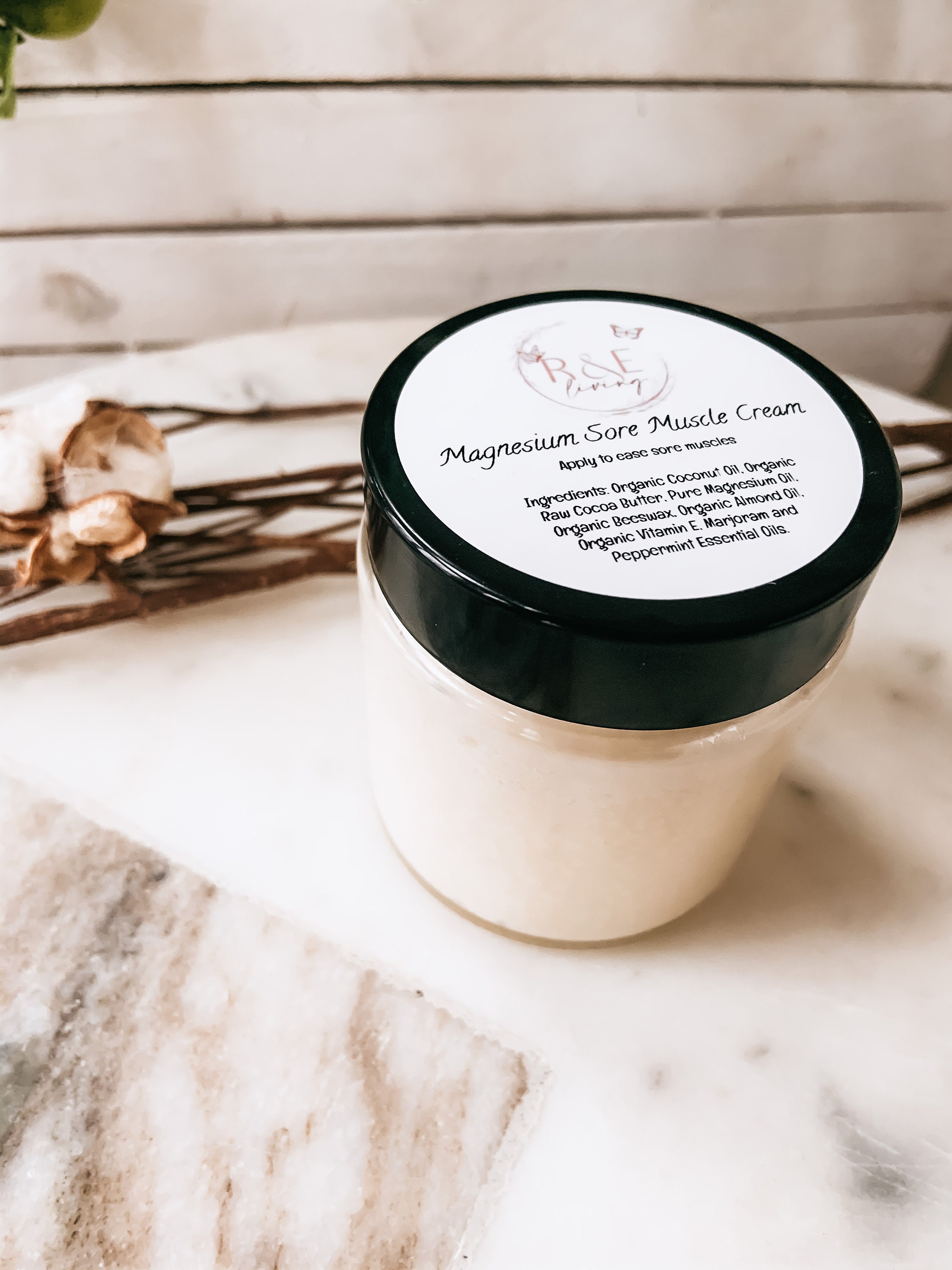 Magnesium Sore Muscle Cream Joint Relief Allnatural Sore Etsy