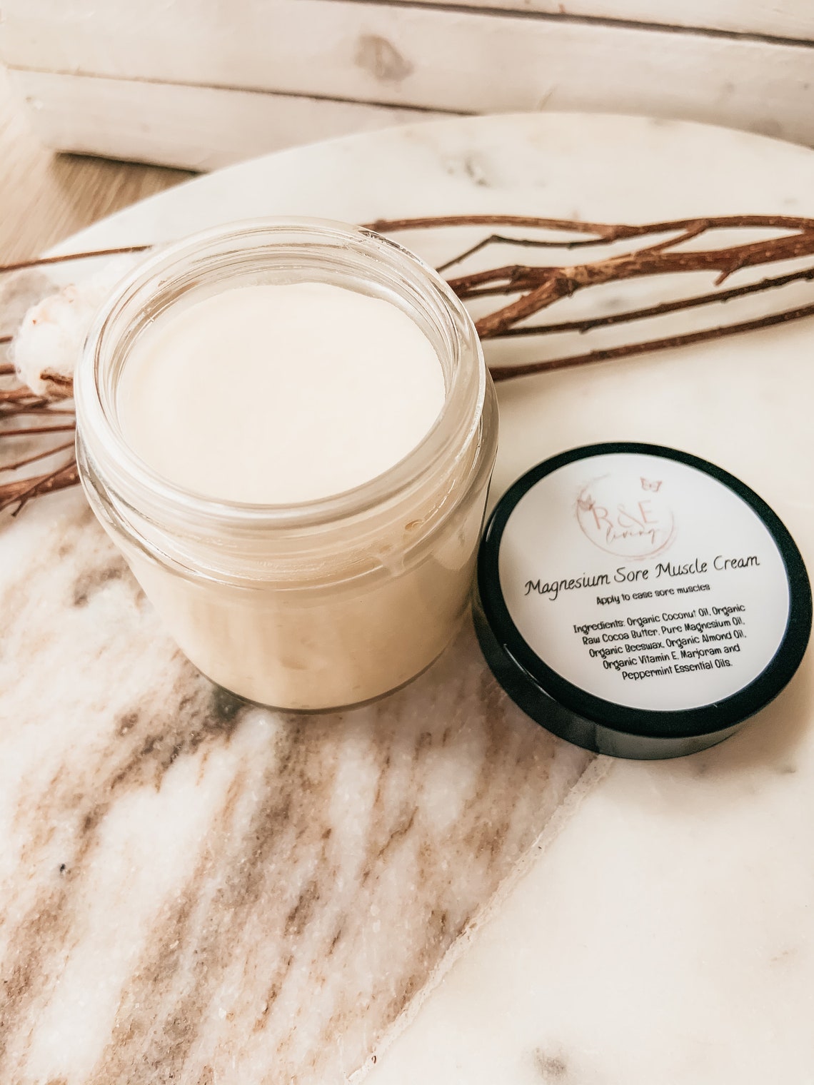 Magnesium Sore Muscle Cream Joint Relief Allnatural Sore Etsy