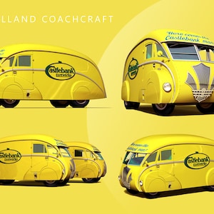 Holland Coachcraft Streamline Truck 1930s, Digital Rendering, Size: 8000 x 6000 pixels (68 x 51 cm, 27 x 20 inches, A3, A2)