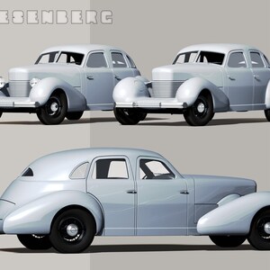 Gordon Buehrig, Baby Duesenberg, 1934, Renderizado digital, Tamaño: 8000 x 6000 Píxeles (68 x 51 cm, 27 x 20 pulgadas, A3, A2)