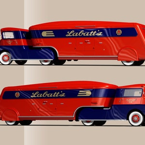 Alexis de Sakhnoffsky Streamliner 1939, Digital Rendering, Size: 8000 x 6000 pixels (68 x 51 cm, 27 x 20 inches, A3, A2)