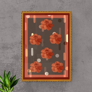 Illustration paper poster Flowers