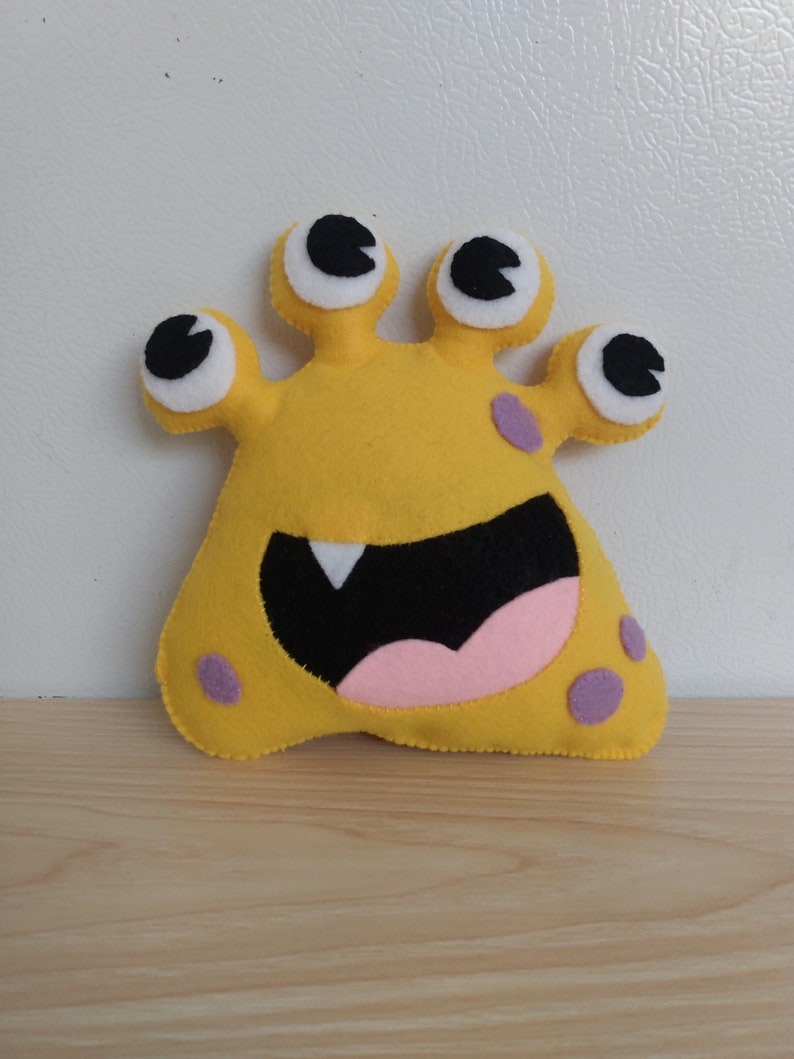 Funny monster Adopt me Handmade toys Baby gifts Felt toy image 1