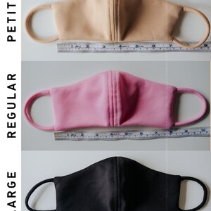 Structured Neoprene Face Mask with Filter Pocket NEW SIZES Stylish, Soft, Washable & Breathable image 3