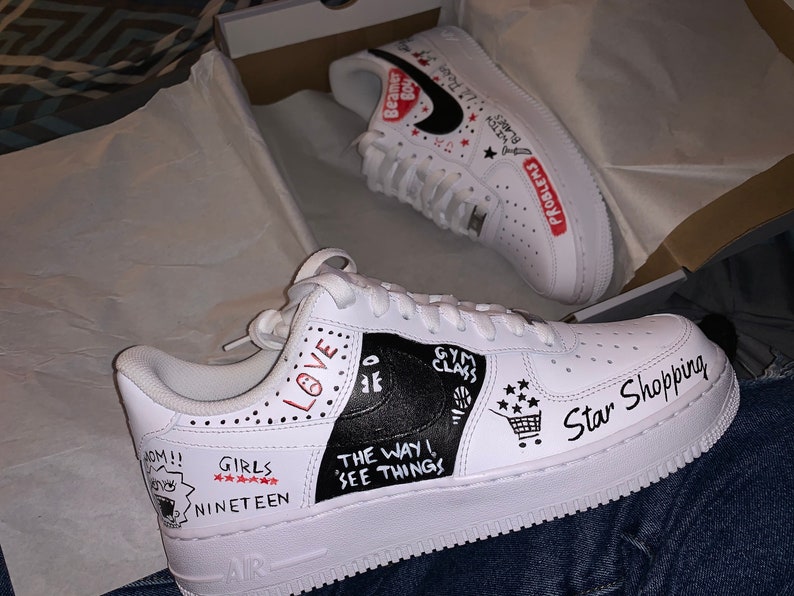 Lil Peep Custom Nike Air Force One Sneakers | Etsy