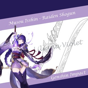 Raiden Shogun's / Raiden Ei's Musou Isshin - Blueprint - Genshin Impact - Musou No Hitotachi