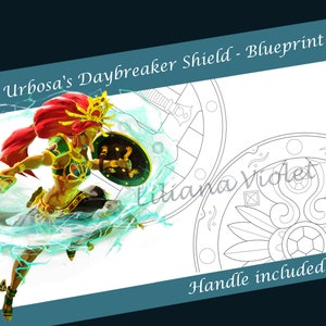 Urbosa&#39;s Daybreaker Shield with Handle - Blueprint - The Legend of Zelda: Breath of the Wild