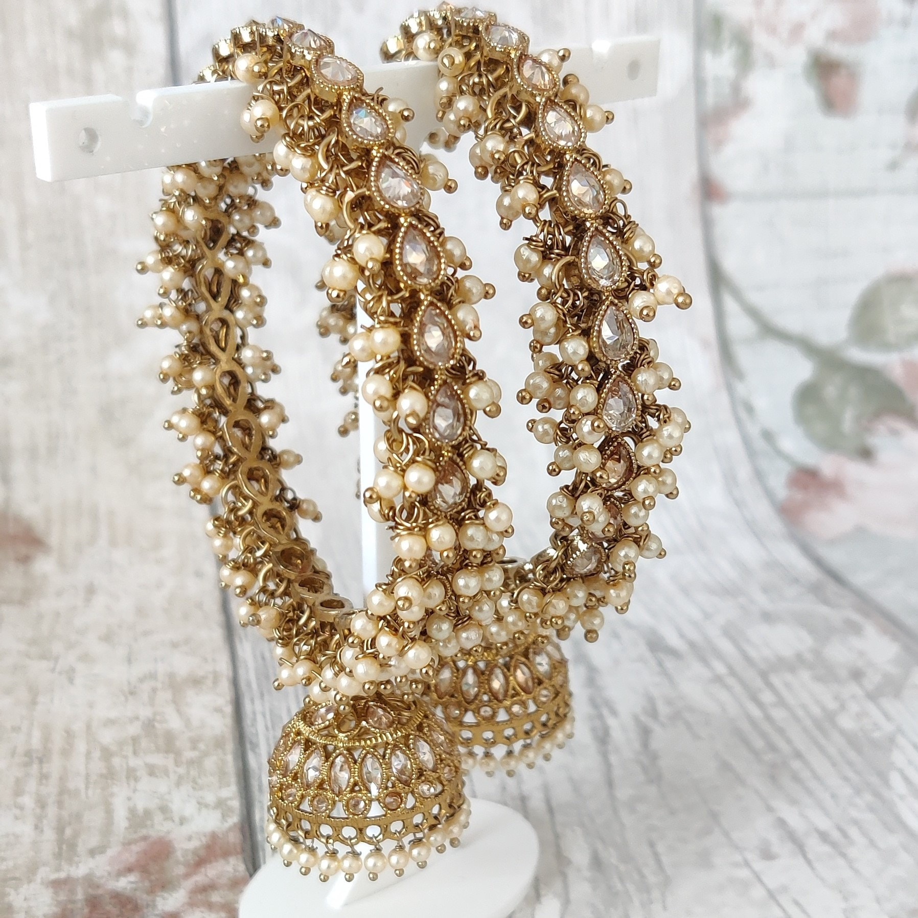 CHAIN PEARL BANGLE (Brass) - 一部予約商品（6/27頃発送）