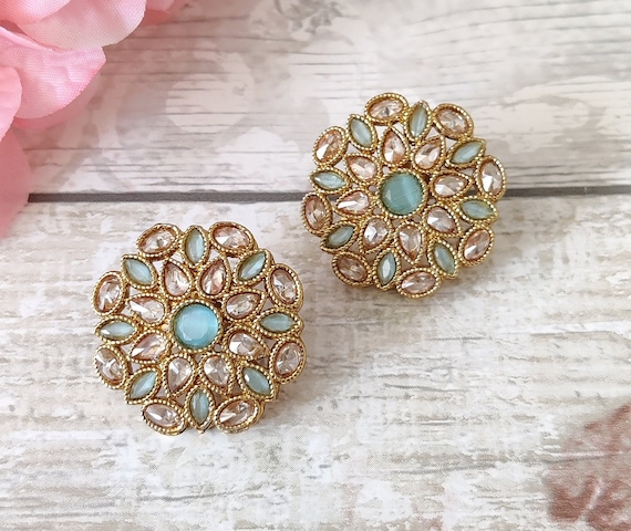 Yaalz Bijouterie Collections - Victoria Stone Stud Earrings In Various