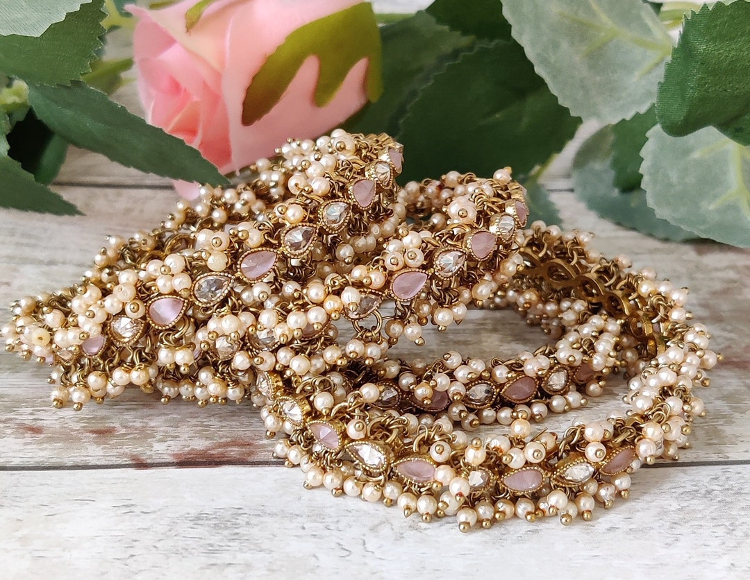 CHAIN PEARL BANGLE (Brass) - 一部予約商品（6/27頃発送）