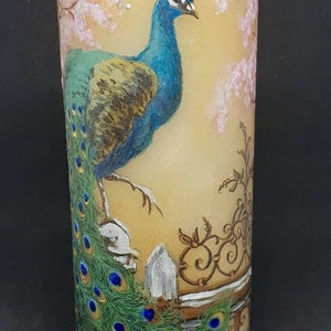 Peacock beautiful vintage 3D  hand painted special gift  Peacock matching pair elegant  bird gift  for birthday anniversary Christmas