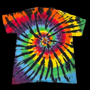 Made to order rainbow  spiral tie dye T-shirt. Psychedelic 70’s theme hippie T-shirt s-3XL