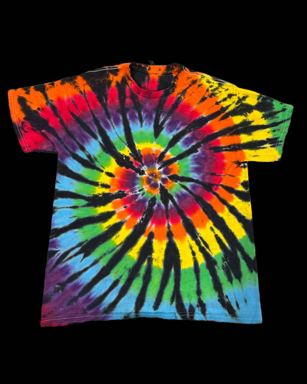 Made to order rainbow  spiral tie dye T-shirt. Psychedelic 70’s theme hippie T-shirt s-3XL