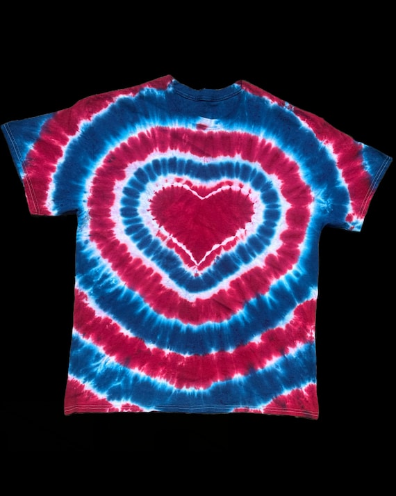 Made to Order, Hand Dyed 4th of July Tie Dye Shirt, Red White and