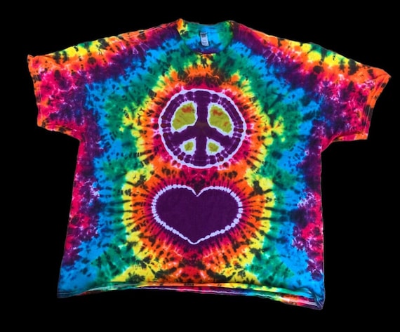 Tie Dye Psychedelic Peace Sign T-Shirt Tie Dye Psychedelic Peace Sign T-Shirt