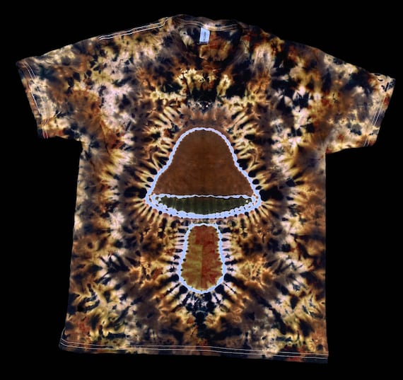 mushroom tie dye t shirt