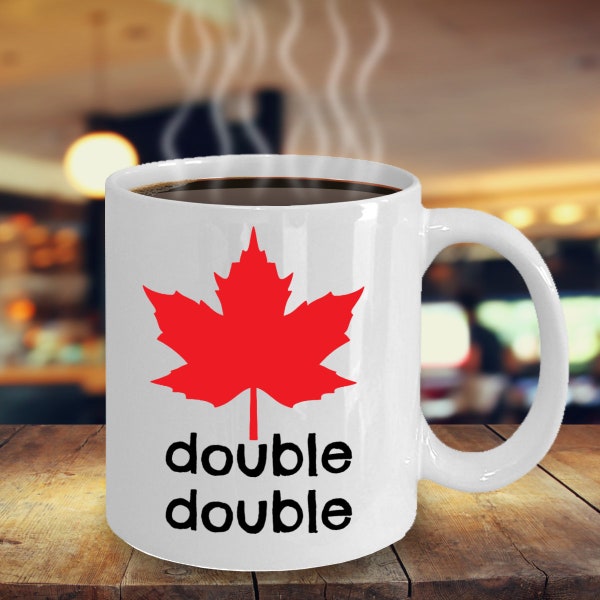 Dubbele dubbele Canada koffie mok-Tim Hortons Koffie-Canadese koffieliefhebber mok-Canada gift-Canadese gift idee-Canadeseismen-Canadese souvenir