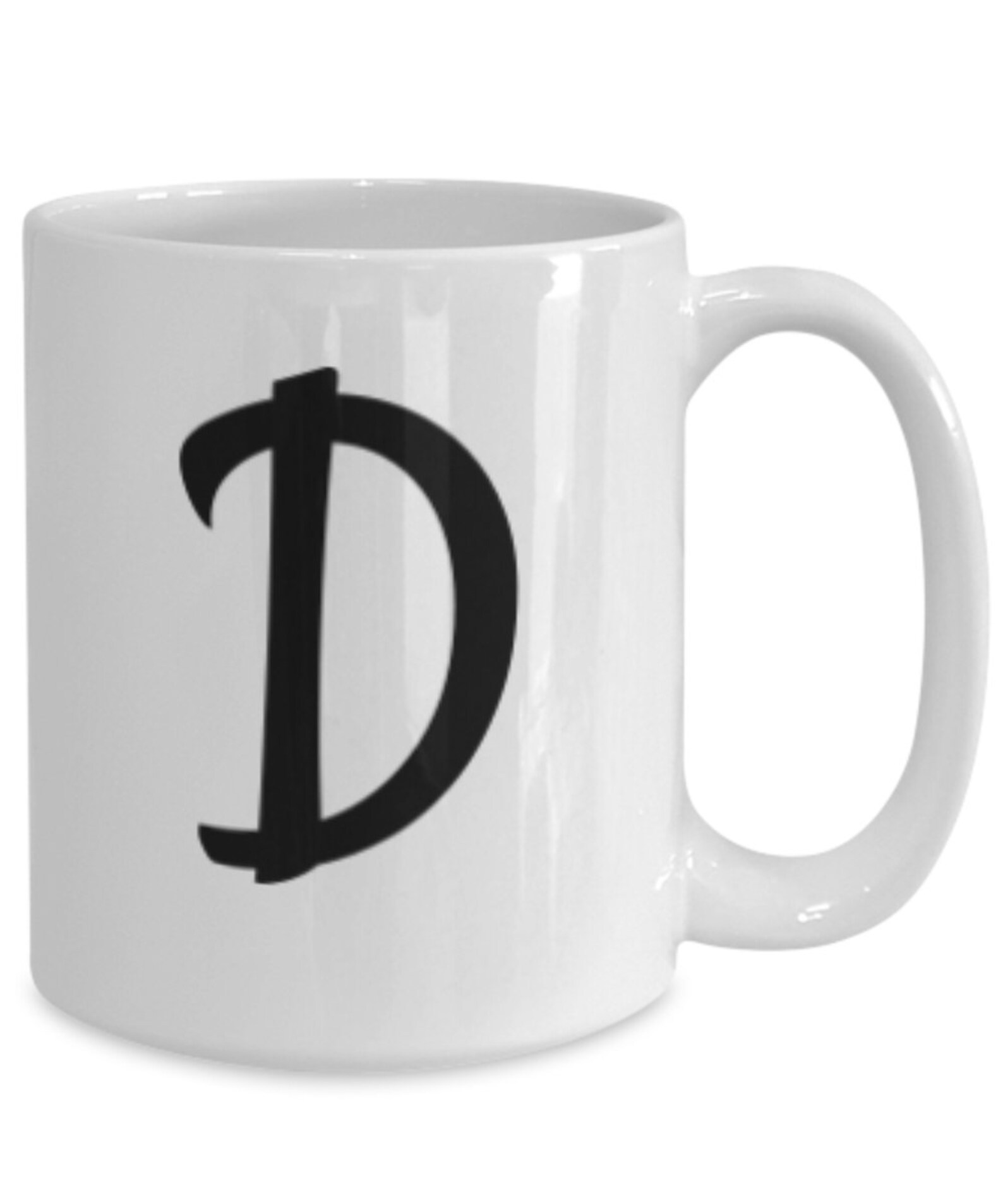 Letter D Gift Mug Uppercase Initial D for a More Personalized Etsy