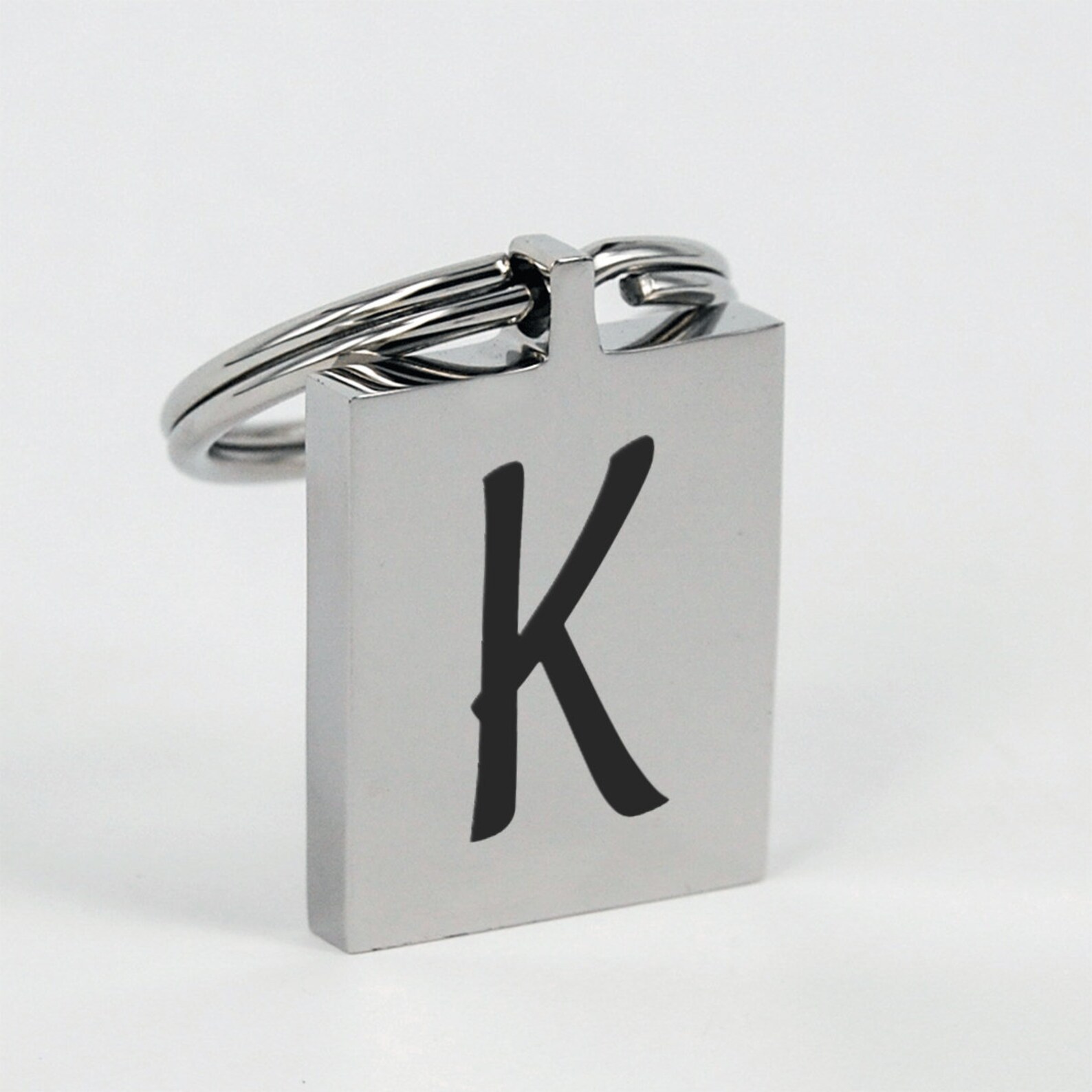 Letter K keychainStainless steel or gold plated stainless Etsy