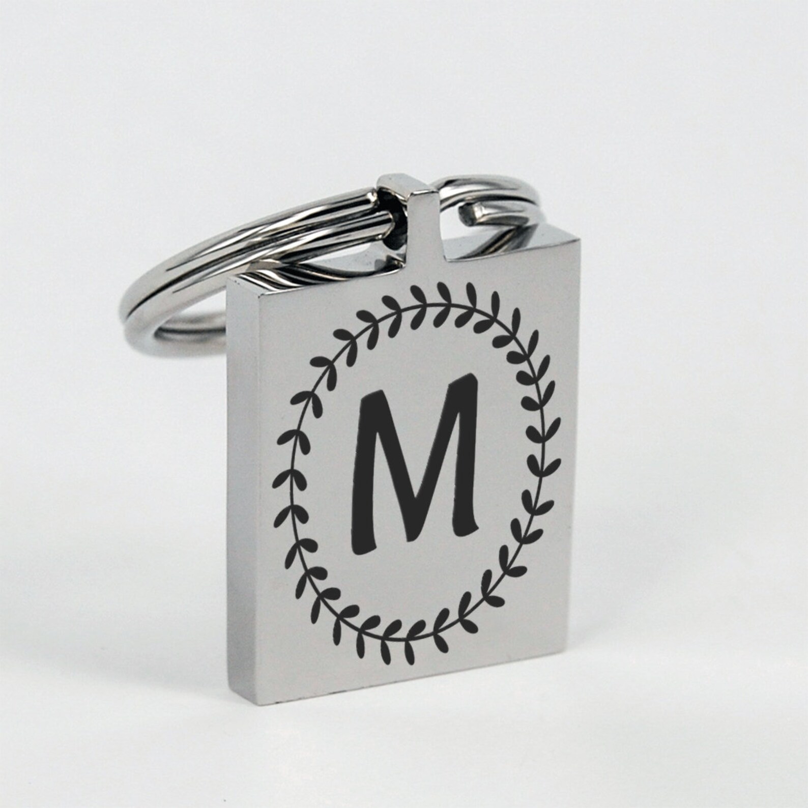 Personalize with your Initial letter M keychainChristmas Etsy